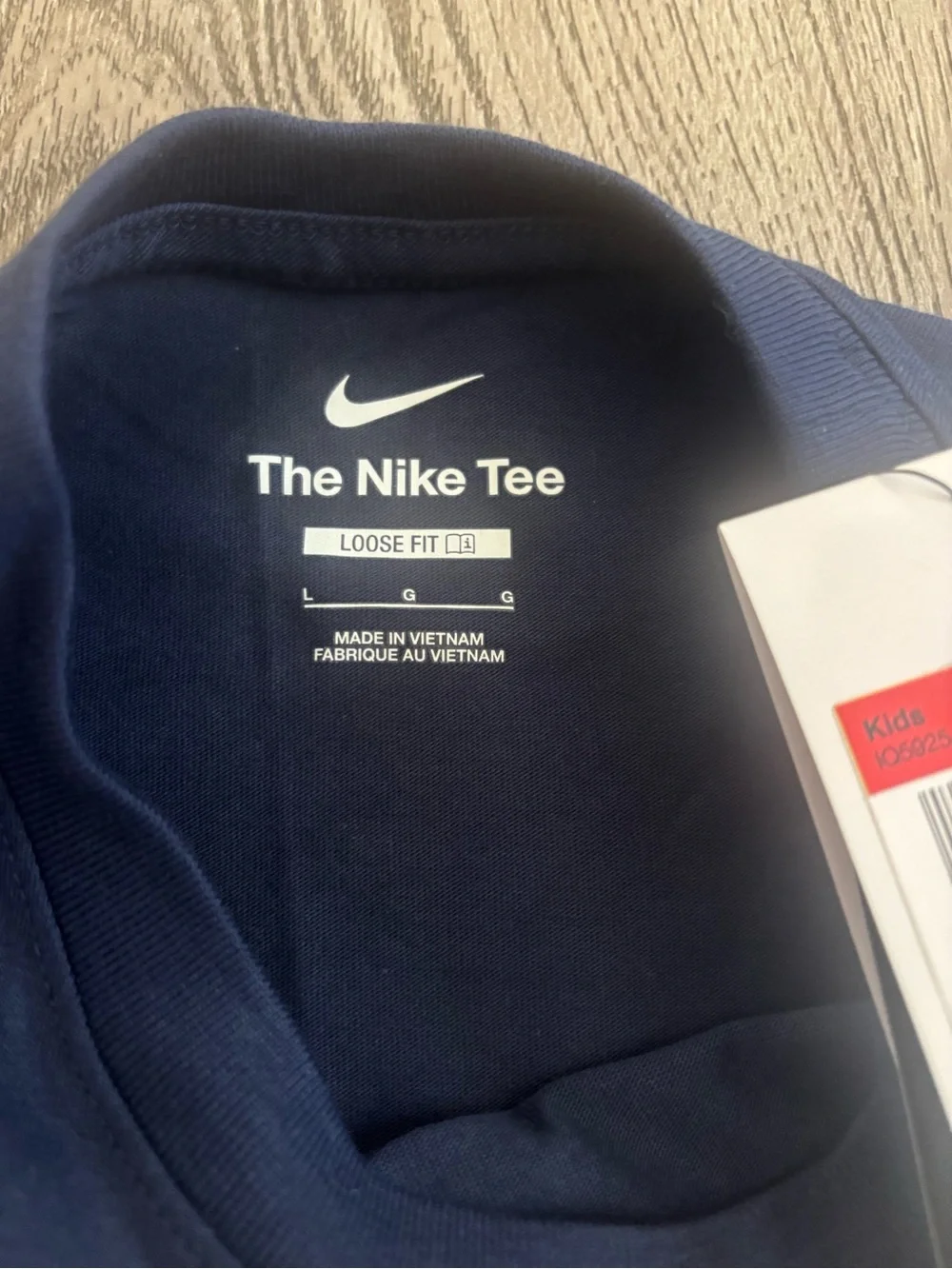 Nike kids Navy T-Shirt with Yellow Logo